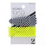 Scunci 1959 2.5" 2 Pack Hair Snap Clips in Assorted Colors