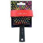 Celavi Magis S Curl Mini Circular Detangling Brush with Rainbow Bristles and Mirror