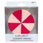 Celavi 8 Piece Cosmetic Wedge Makeup Sponges in Pink and Red