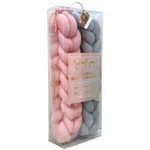 Jessica Simpson 2 Pack Braided Mesh Exfoliating Body Scrubbers in Pink & Grey