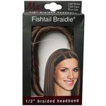 Mia Beauty 1/2"  Light Brown Fishtail Braided Headband