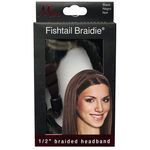 Mia Beauty 1/2" Black Fishtail Braided Headband