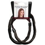 Mia Beauty 1/2" Dark Brown Fishtail Braided Headband